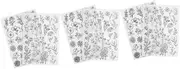 TOKIDNY 3sets Water Soluble Fabric Embroidery Patterns Non-Woven Stabilizer Wash Away Stencils Easy Stick Stitch Embroidery Kit 2sheets*3
