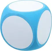 Yardwe Large Foam Dice Giant Blank Dice 10cm Write On Wipe Off Dry Erase Block Cube for Games, Party, Classroom, Teaching Blue