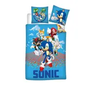 Kids Sonic The Hedgehog Cotton Quilt Cover Set - Single Bed Size