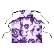 Apron purple pentagram magick witch kitchen witchcraft pagan unisex
