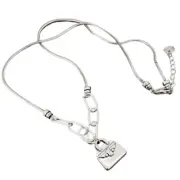Bag Shaped Pendant Neckchain Geometric Clavicle Chain for Fashion Enthusiasts