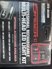 New SABER II Professional Rechargeable Multi-Head LED Light Kit ATD Tools 80300