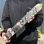 1.86LB Natural Dendritic Honey Calcite Tower, Onyx and Calcite Obelisk Point