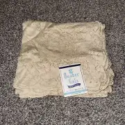 Vtg NOS Quaker Lace Tablecloth 54x54 Egyptian Color Gala 4200 Tan Beige Cloth