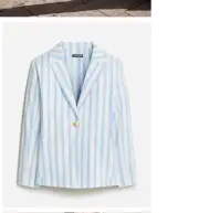 J.Crew $248 Womens Patch-pocket blazer in striped linen blend Size S BZ867
