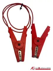 Electric Fence Jumper Lead Wire with Alligator Clips - Wire to Wire , Poly Steel