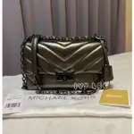 MICHAEL KORS 30H9UOEL6K CECE V形絎縫金屬皮革 斜背包 肩背包 二手精品