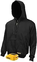DEWALT DCHJ067B-M 20V/12V MAX Bare Hooded Heated Jacket, Black, Medium