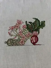 Artichoke & Beet Shoe Vegetables Hand Painted Needlepoint Canvas Dennis Kyte199