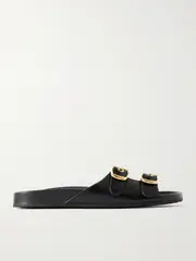[Chloé] Chloé - Polly Leather Slides - Black - IT39 IT 39 Black