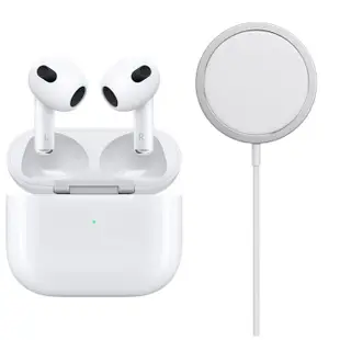 Apple原廠 AirPods 3 無線耳機(MagSafe充電盒MME73TA/A)+Apple 原廠 MagSafe 充電器