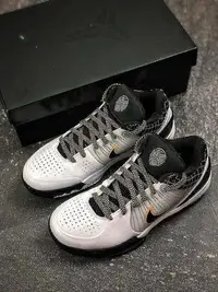 在飛比找Yahoo!奇摩拍賣優惠-Nike Zoom Kobe 4 ZK4 黑白黃 時尚 百搭