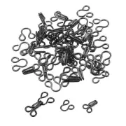 24pcs Sewing Hooks and Eyes Closure for Clothes Trousers Skirt Dress Dark Black