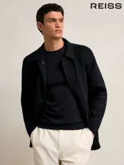Reiss Navy Tamworth Wool Blend Double Face Button Jacket (H16333) | $610