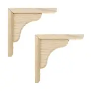 2 PCS Wood Shelf Bracket6 Inch Triangle Wall Mount L Bracket Shelf SupportWav...