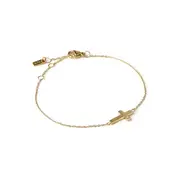 Cross Charm Gold Bracelet