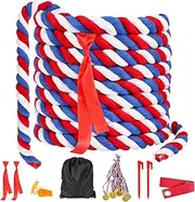 Hxezoc Field Day Tug of War Rope for Kids and Adults, Outdoor Lawn Yard Family Reunion Birthday Games, Team Building Games for Carnival Party, Outside Backyard Camping Picnic Party, School Party