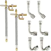 Baceyong 8 Pieces Tire Valve Stem Extension Includes 2 Pieces Dual Tire Valve Extension 6 Pieces Valve Extender Adaptor for Dual Wheels Passenger Cars RV Stroller Bicycles Motorcycles Trailers