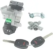 Jodriva AL278 06351-TE0-A11 72185-SHJ-A01 Ignition Switch Front Left Driver Door Lock Cylinder, for Odyssey, 2005-2010 Car Ignition Switch Lock(Black Full Set)