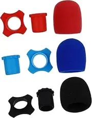 Kisangel 9pcs Microphone Covers Assorted Color Windscreens for Standard Microphones Durable Sponge Material Protective Tools for Mic for Ktv and Recording