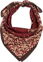 [Coach] HORSE AND CARRIAGE TEA ROSE PRINTED SILK SQUARE