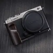 Wood Camera L Hand Grip w/Aluminum Alloy Baseplate For Panasonic S9 Camera Arca