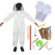 Beekeeping Starter Kit For Beekeepers With OZ Bee 2 Layer Mesh Ventilated Hoodie