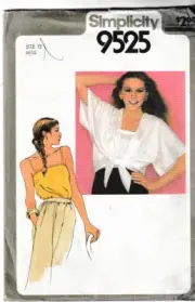 Simplicity Pattern 9525 c1980 Misses' Camisole & Jacket, Size 12, FF