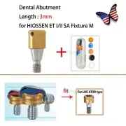 US Dental Hiossen Compatible MiniØ3.7mm 3mm L0ator Abutment Kit w/ Male Caps
