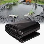 2x3m 3x4m 4x6m 5x8m 6x9m Pond Liner Black HDPE Heavy Duty Underlay Flexible Foldable Impermeable Pond Skins Reinforced Durable Waterproof Pond Liners(7x12m(23x39.3ft))