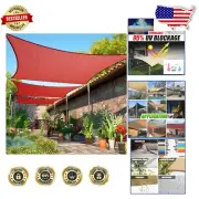 12' x 14' Rectangle Red Sun Shade Sail – Water Permeable & Classy Outdoor Decor