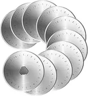 ROSENICE Replacement Blades 45 mm for Rotary Cutter with Storage Case 10 Pieces