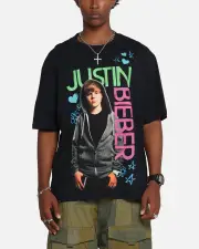 [JUSTIN BIEBER] Justin Bieber Bieber T-shirt Black - Size L L Black