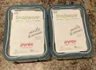 2 Snapware Pyrex Glass 2 Cup Food Storage Containers Air Tight Leak Proof