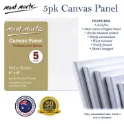 5/20pk Mini Canvas Panel MONT MARTE 10.2cm x 10.2 cm Square Art Painting Panels