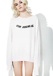 [Wildfox Couture] Stop Judging Baggy Beach Jumper