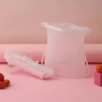 在飛比找momo購物網優惠-【仁舟淨塑】1500ml矽密袋2.0_蜜桃粉(保鮮袋 舒肥袋