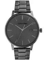 [Calvin Klein] Linked Bracelet For Him Ionic Plated Grey Steel Watch 25200054