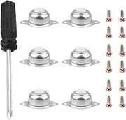 ULTECHNOVO 6pcs Nylon Ball Caster Wheels Rotation Replacement Casters for Office Chairs and Sturdy with Screws and Screwdriver for Furniture and Equipment 360 Degree