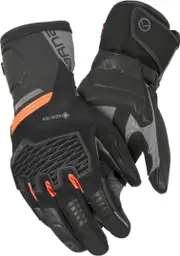 DANE Magnus waterproof Motorcycle Gloves, black-orange, Size 3XL for Men Black Orange