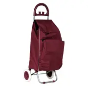 Tosca 70L/58cm Shopping Cart Trolley Bag Grocery/Market Storage w/ Wheels Plum