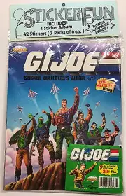 Lot/Vintage 1986 GI JOE Cartoon Diamond/Panini Hasbro Album Book+7 Sticker Packs