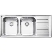 Franke Neptune Double Bowl Right Hand Drainer Sink NEX621RHD