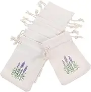 Cabilock 10pcs Lavender Sachet Bag Make Bulk Small Fabric Favor Pouch Drawstring with Decor Bags Supplies Purple Craft Pattern Empty Wedding for Halloween Linen Bag Cotton