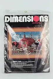 Dimensions Needlepoint Kit Charles Wysocki Harbor Town Pure Wool Horse Nautical