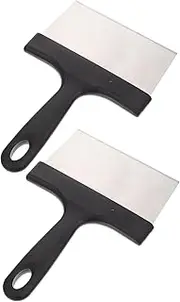 Kisangel BBQ Accessories Metal Grill Pan Scraper Iron Pan Cleaning Tool BBQ Grill Scraper Set