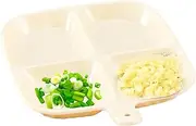 Sectioned Plates,Four-Grid Food Plates with Dividers - Square Fruit Dish Household Dishwasher-Safe Tableware Compartmentalized for Home Travel Family Gatherings