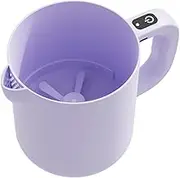 Electric Egg Beater | 2 in 1 Mixing Cup and Strainer - 1L Rice Washing Bowl, Automatic Stirrer for Liquid Milk Food Rice Cooking
