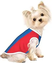 Mongolian flag print Dog Shirts for Small Dogs Stretchy T-Shirts Lightweight Tank Top Sleeveless Striped Vest