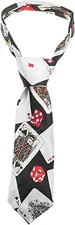[Holibanna] Playing Cards Ties Poker Dice Printing Necktie Fashion Magician Necktie Creative Dress Up Costume Props Party